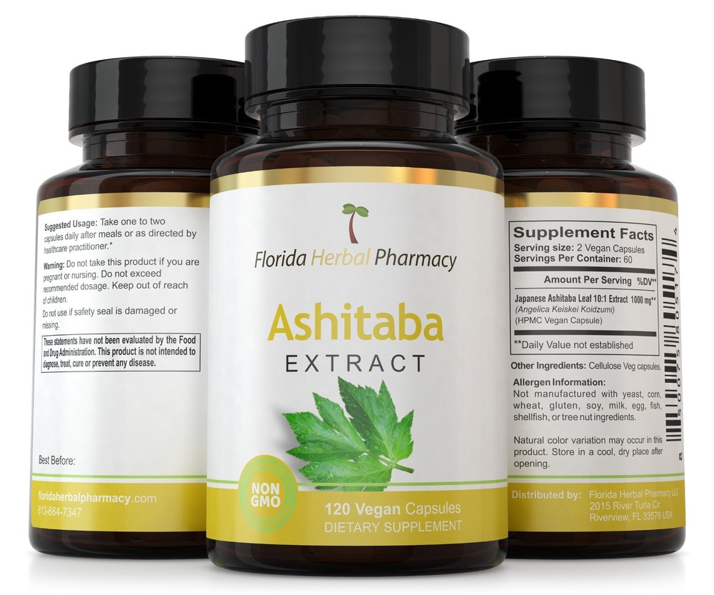 Ashitaba Leaf Extract Capsules 10:1 (120 Capsules) 500 mg per Capsule
