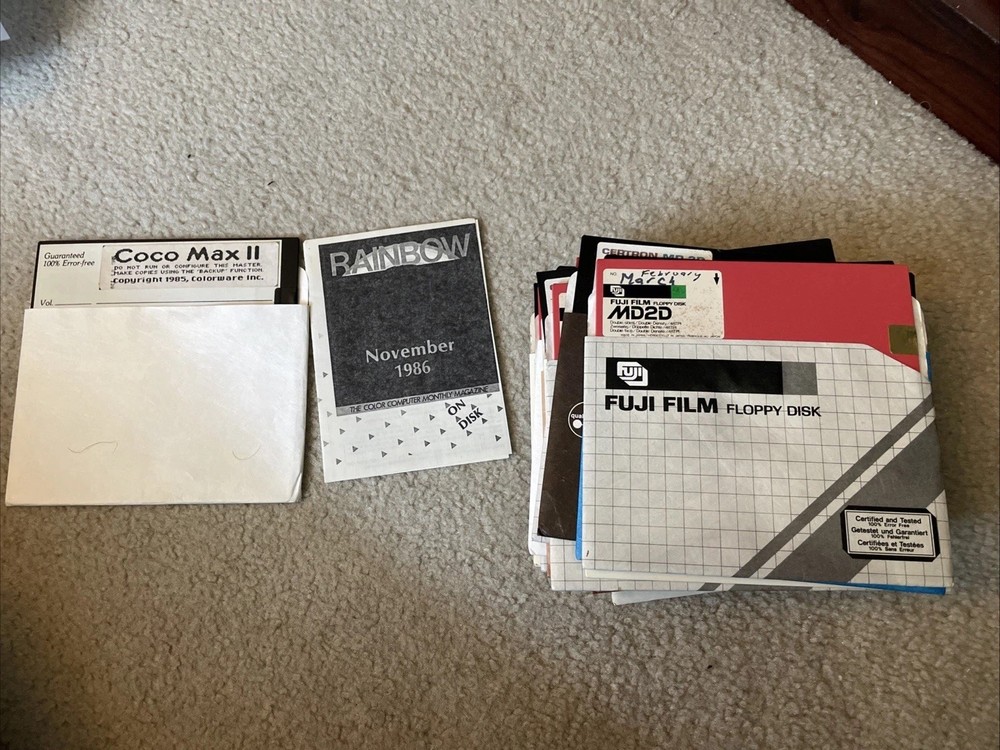 Color Computer 5.25” Floppy Disk Lot Untested, Sold  As-is