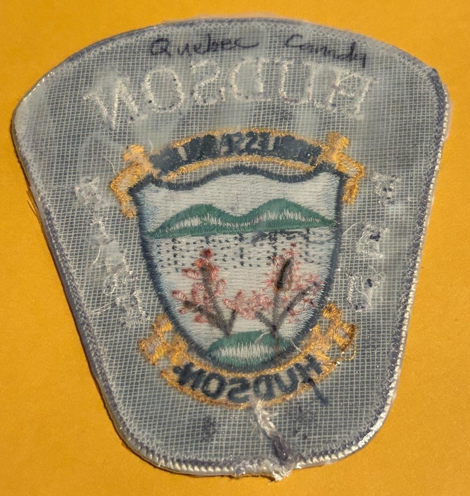 Old Hudson Quebec Canada Fire Department Patch Unused
