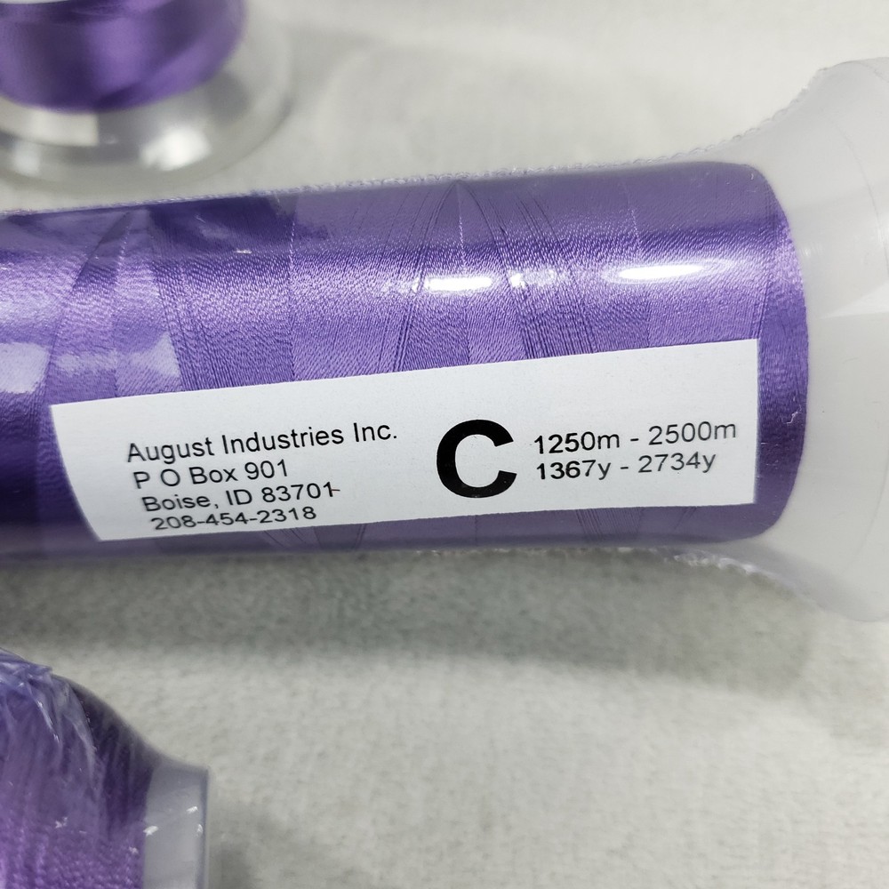 6- NEW Rayon Machine Embroidery Thread Purple Durak Poly 2500M Each Spool 120D