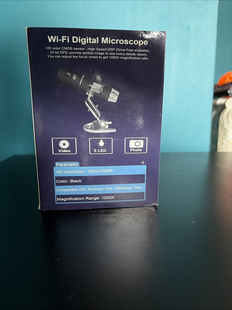 Wireless Digital Microscope, 50X-1000X Magnification Wifi Portable Handheld Mic