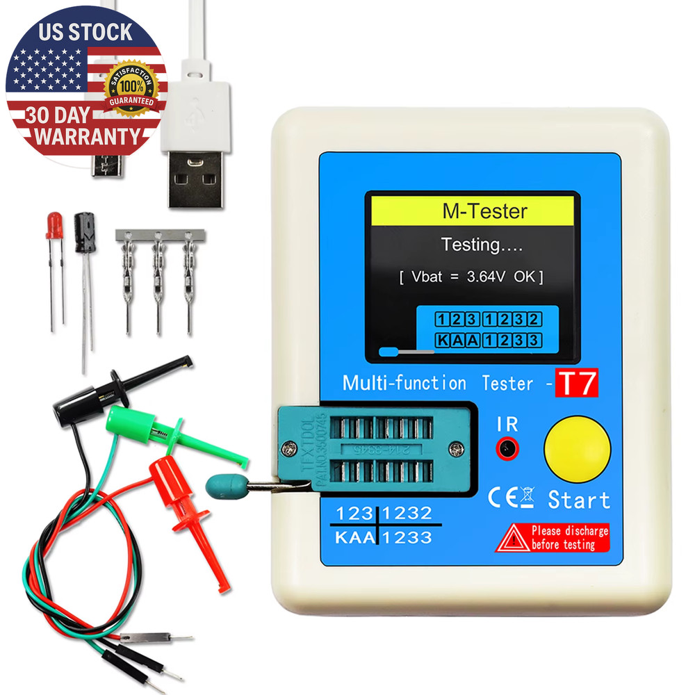 LCR-T7 Transistor Meter Multi-Meter Capacitance Resistance Tester Diode Triode C