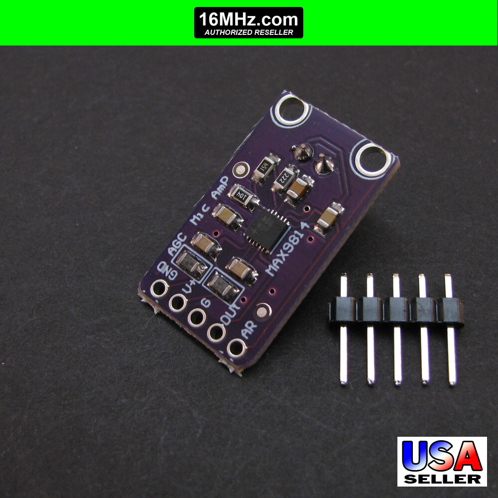 MAX9814 Electret Microphone Amplifier Module Auto Gain Control Arduino Q41