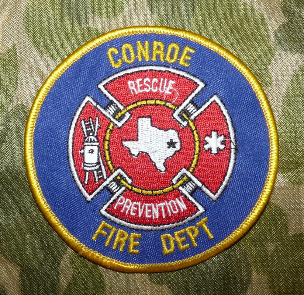 Original Conroe Texas Fire Department Embroidered Sleeve Patch