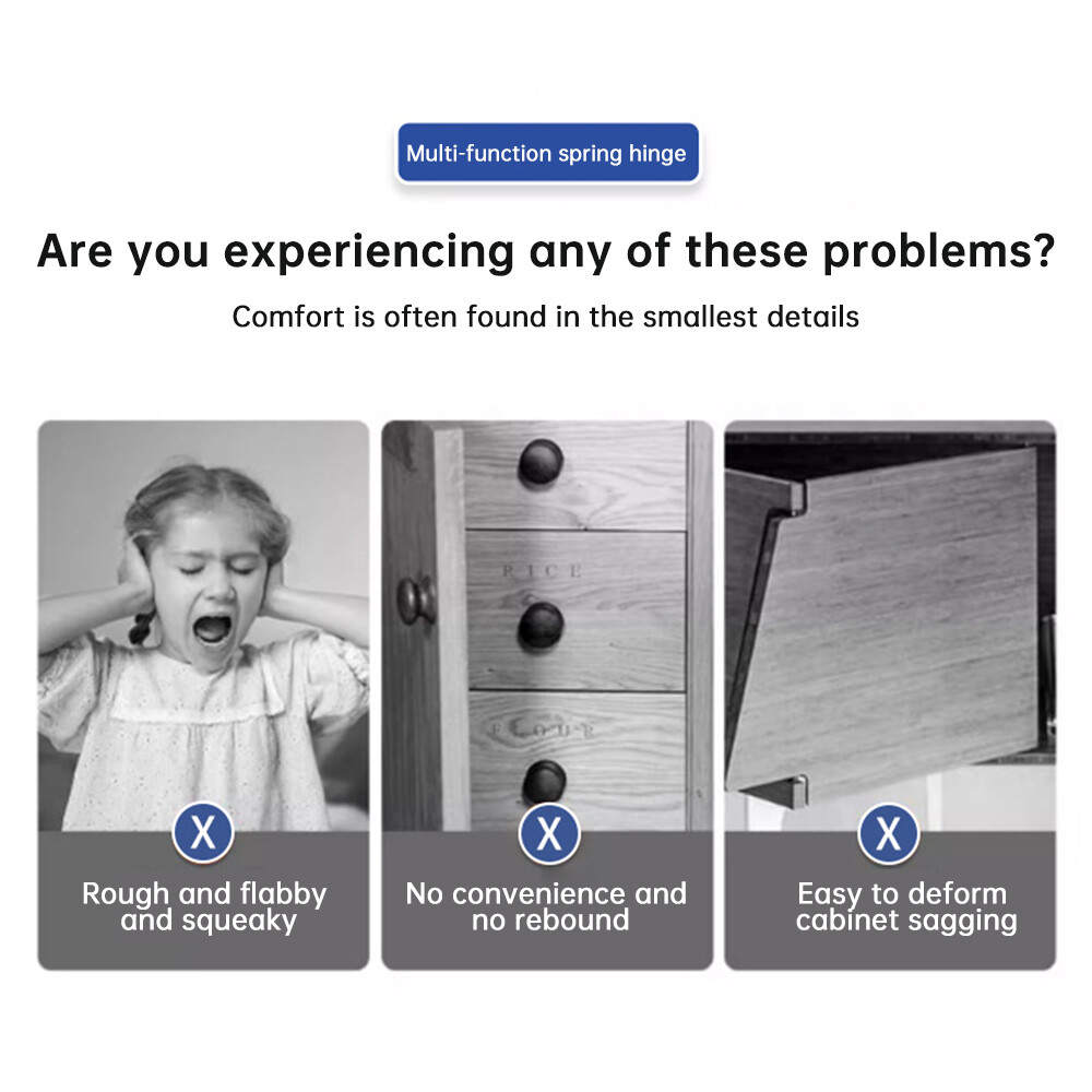 Self-Closing Door Hinge Spring Positioning Hinge Door Closer Automatic Closing