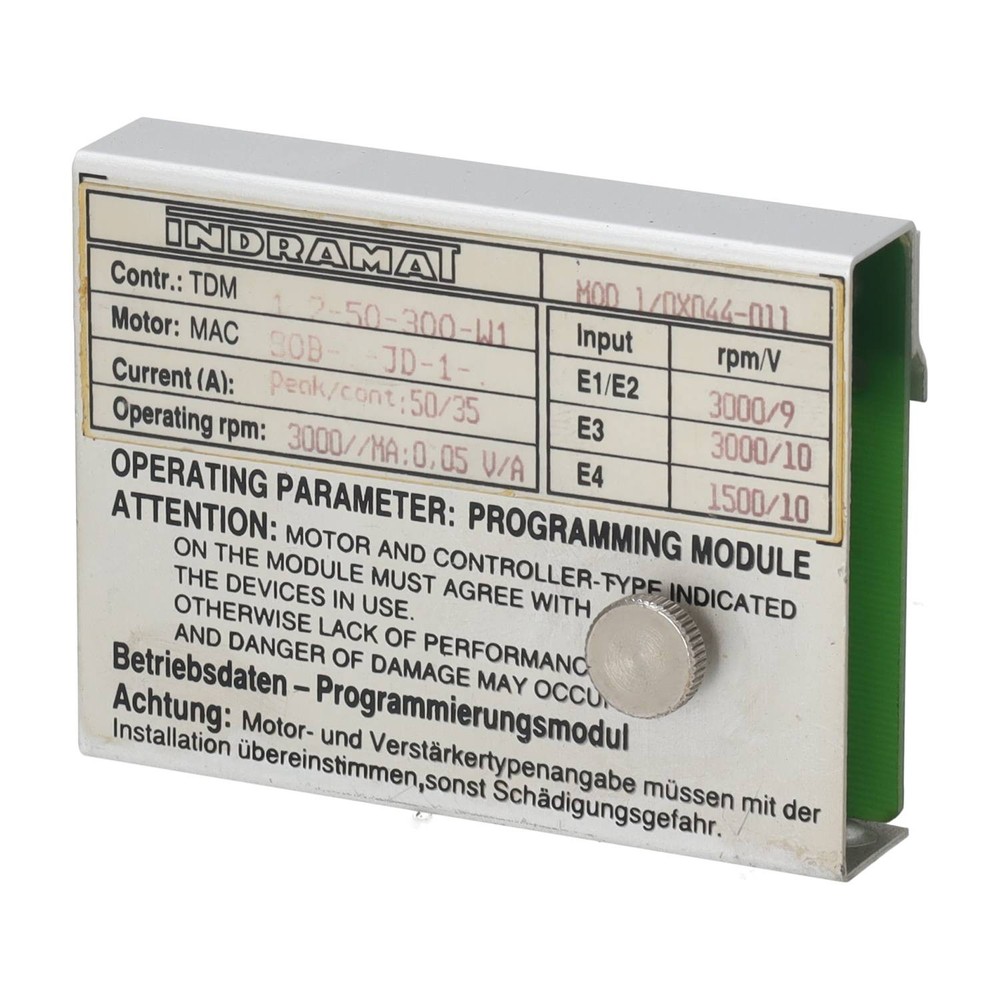 INDRAMAT/REXROTH Indramat Programming and Parameter Module MOD 1/1X044-011