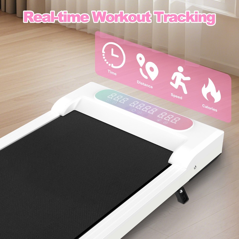Foldable Treadmill 2.0HPPortable Under Desk Walking Vibration Pad Remote Control