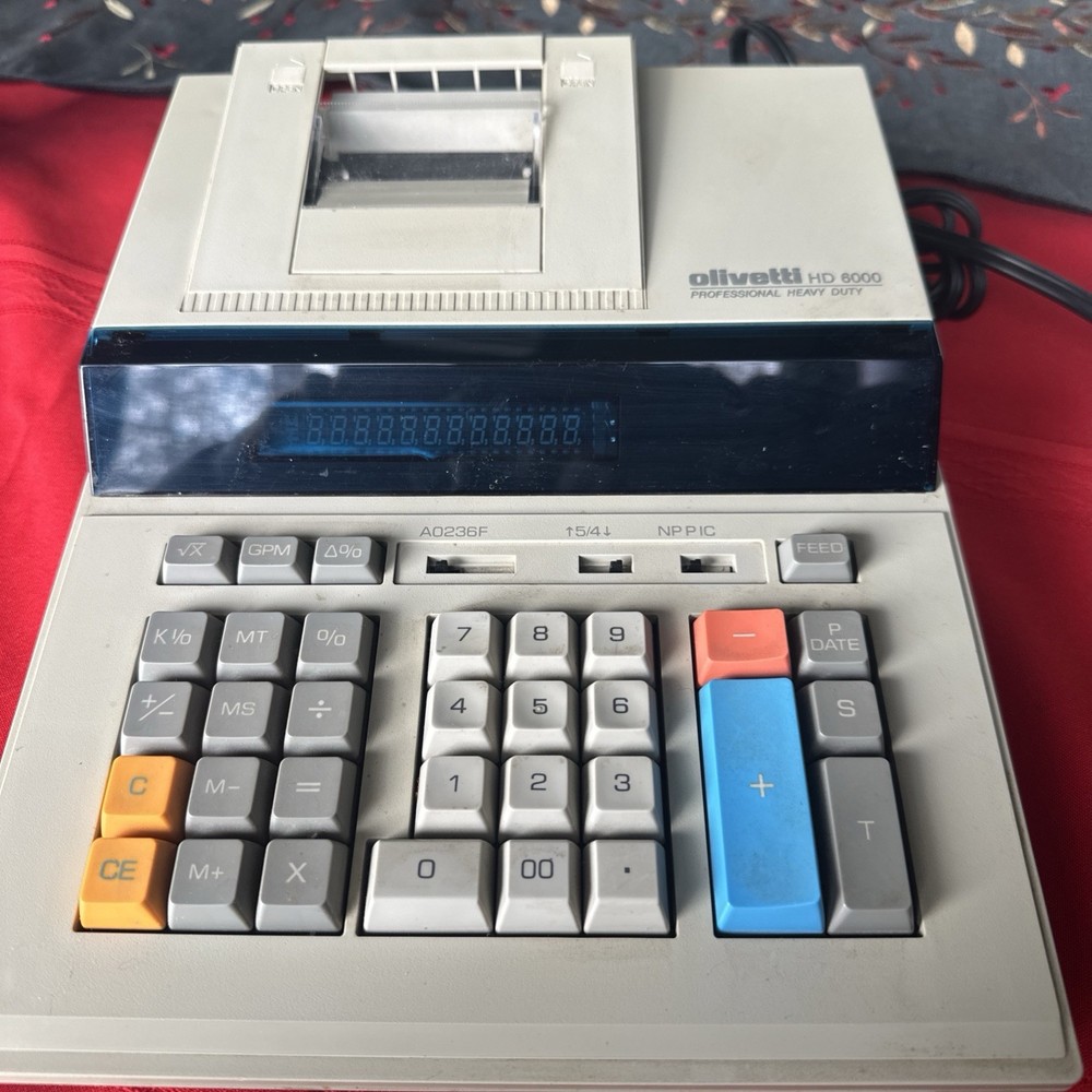 Vtg Olivetti Electronic Calculator Professional Heavy Duty 6000 Adding Machine
