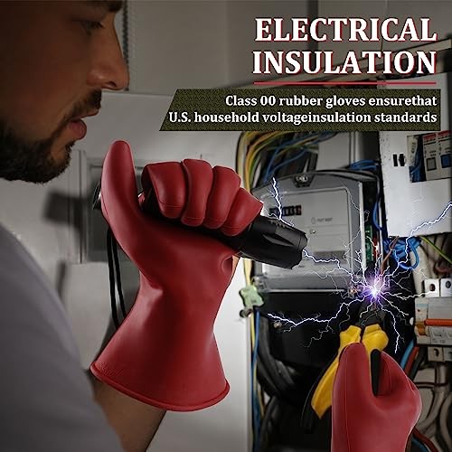 Natural Rubber Gloves - Class 00 Low Voltage Electrical Insulating Linesmen's