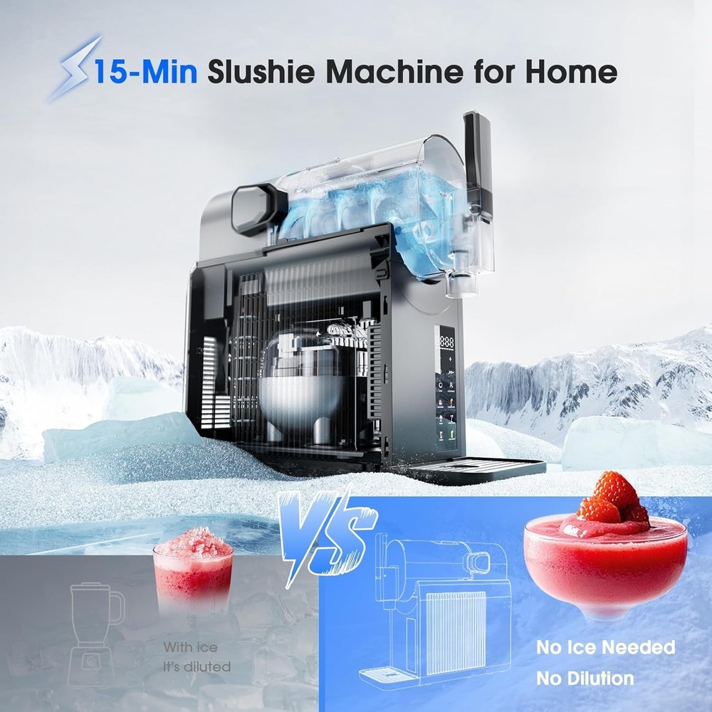 Slushie Machine Frozen Drink Maker Rapid Freezing 6 Presets Programs