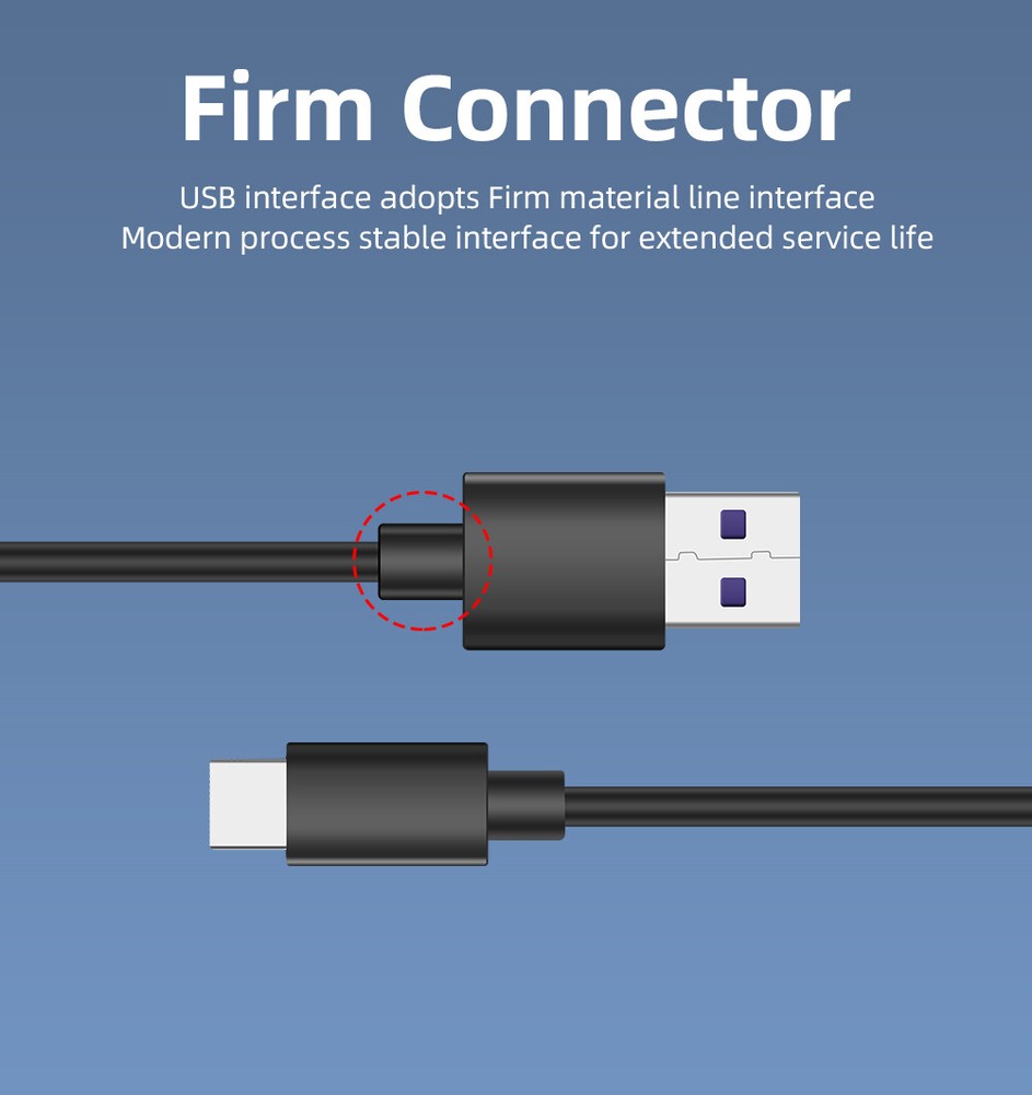 USB C Type C to USB A Cable 5A Fast Charging Cable Data Cord For Huawei Samsung