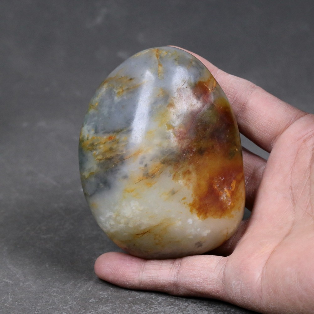 408G Certified 100% Hetian jade(Nephrite) Raw stone 和田玉青花原石