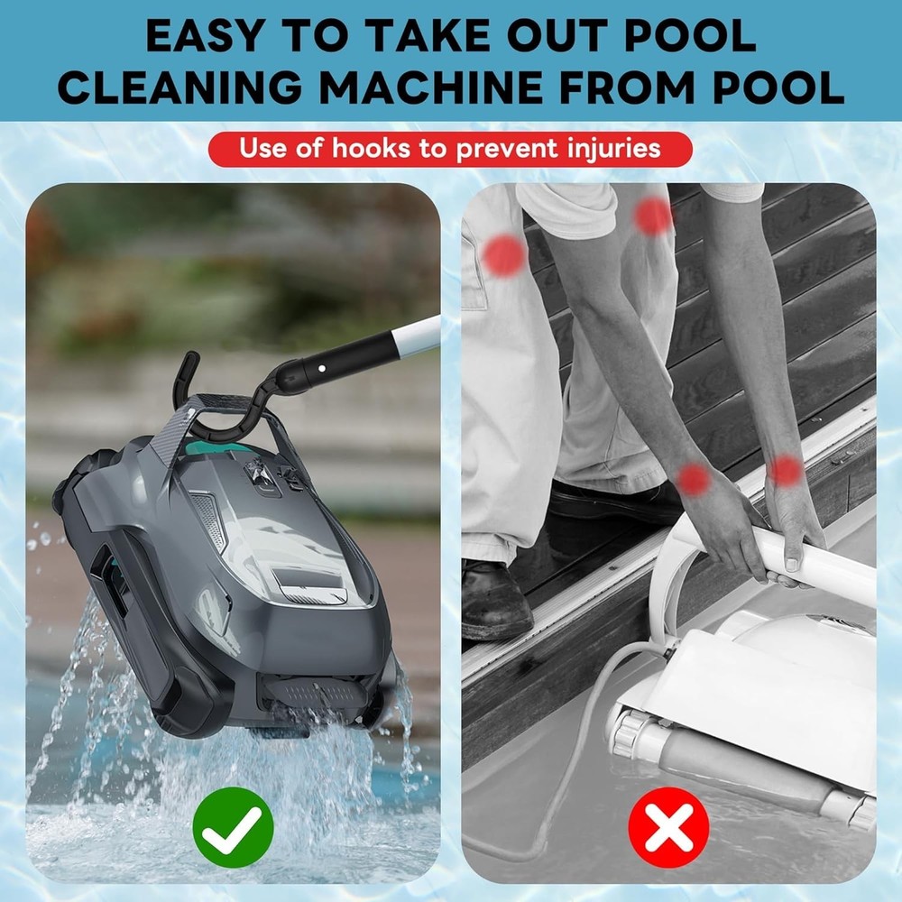 Easy Install Pool Cleaner Hook - Lightweight Design for Effortless Storage