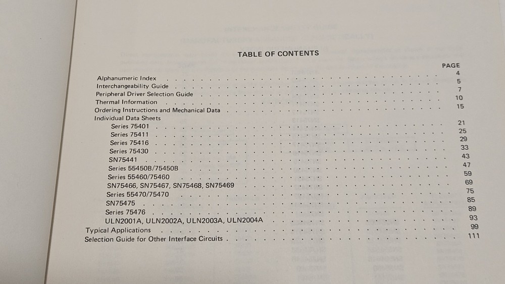 6 Texas Instruments Data Book TTL/Supplement TTL/Line Driver/Peripheral Driver