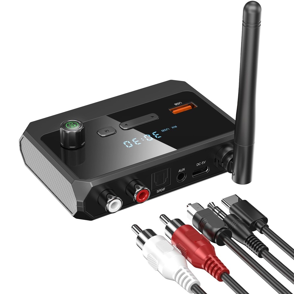 Bluetooth 5.4 Receiver for Home Stereo, Optical Low Latency & HD Music Audio ...