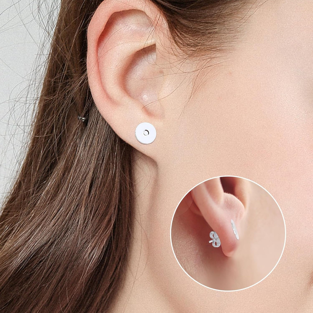 210Pcs Hypoallergenic Earring Backs & Posts - 925 Silver, Silver-Plated Copper,