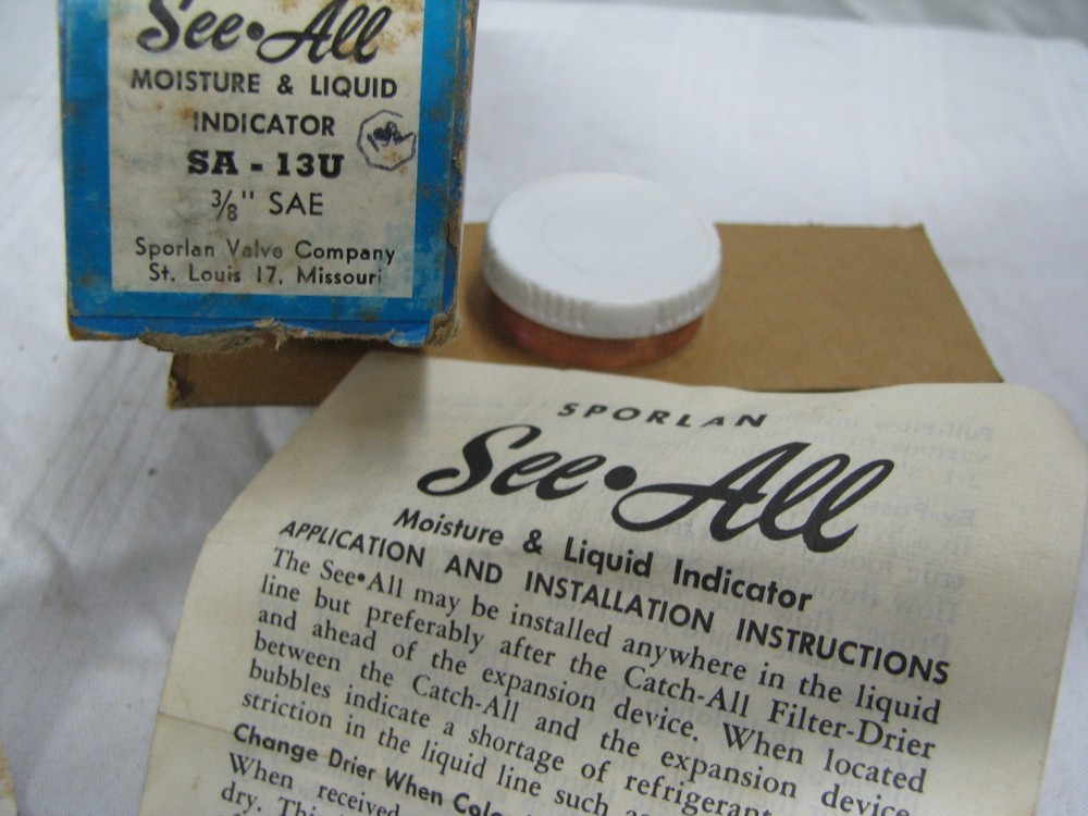 Vintage SEE-ALL MOISTURE & LIQUID INDICATOR
