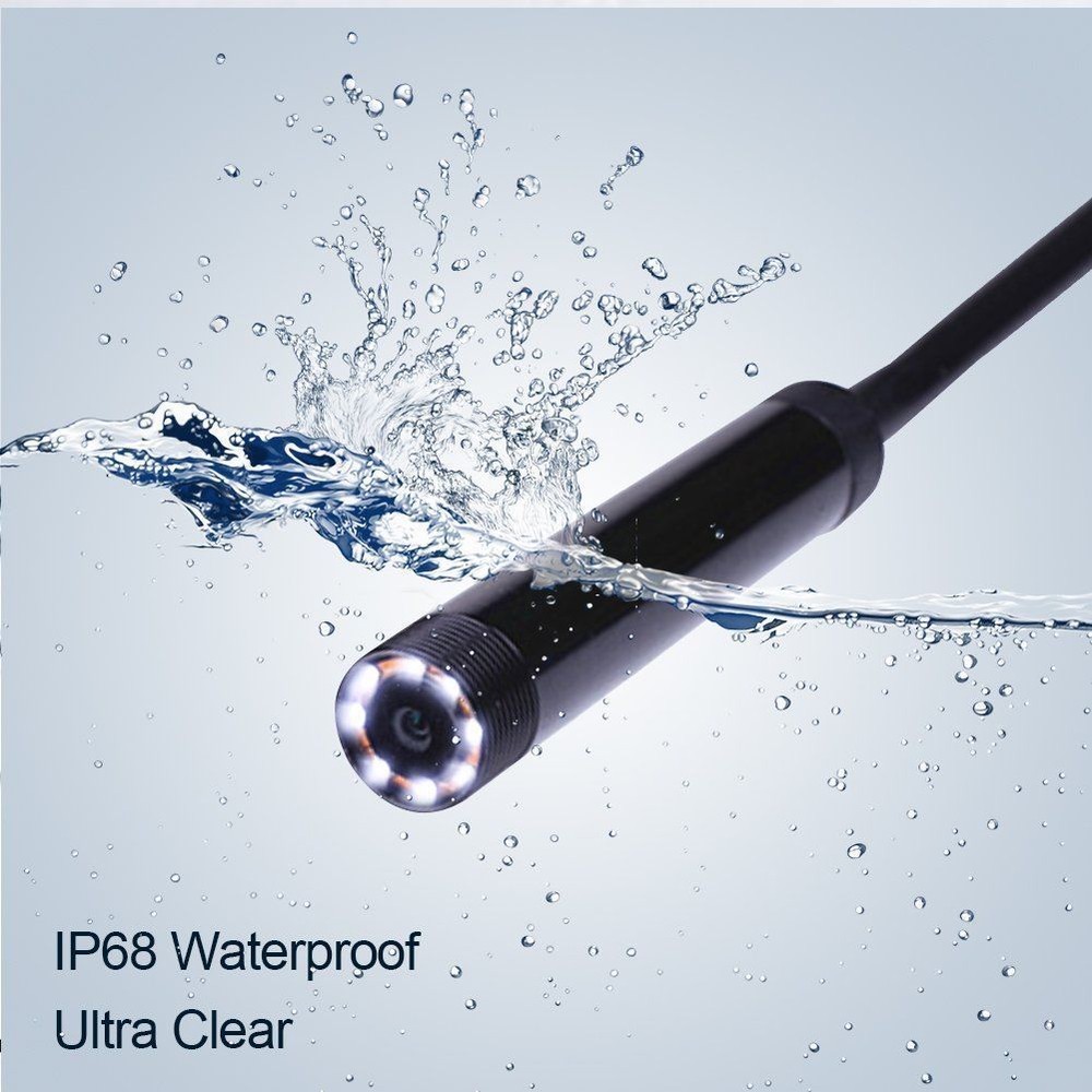 5M 8LED Wireless Endoscope WiFi Borescope Inspection Camera for iPhone Android