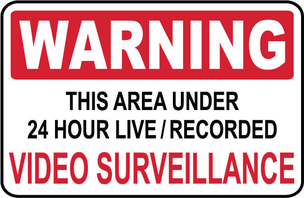 Video Surveillance Sign..WARNING - #PS-406