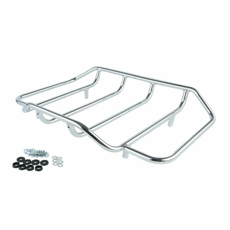 Chopped Trunk Pad Rack 2 Up Mount Fit For Harley Touring Touring 1997-2008