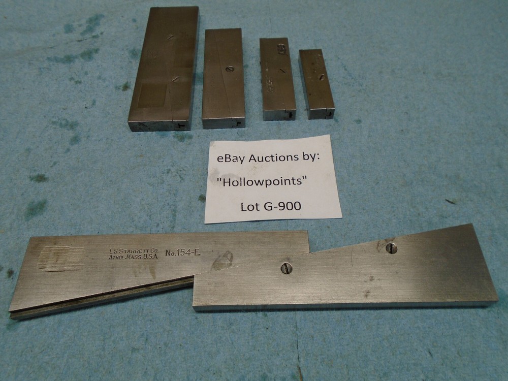 5 Pc Mixed Lufkin & Starrett Adjustable Parallel Set for Machinist Size A-E G900