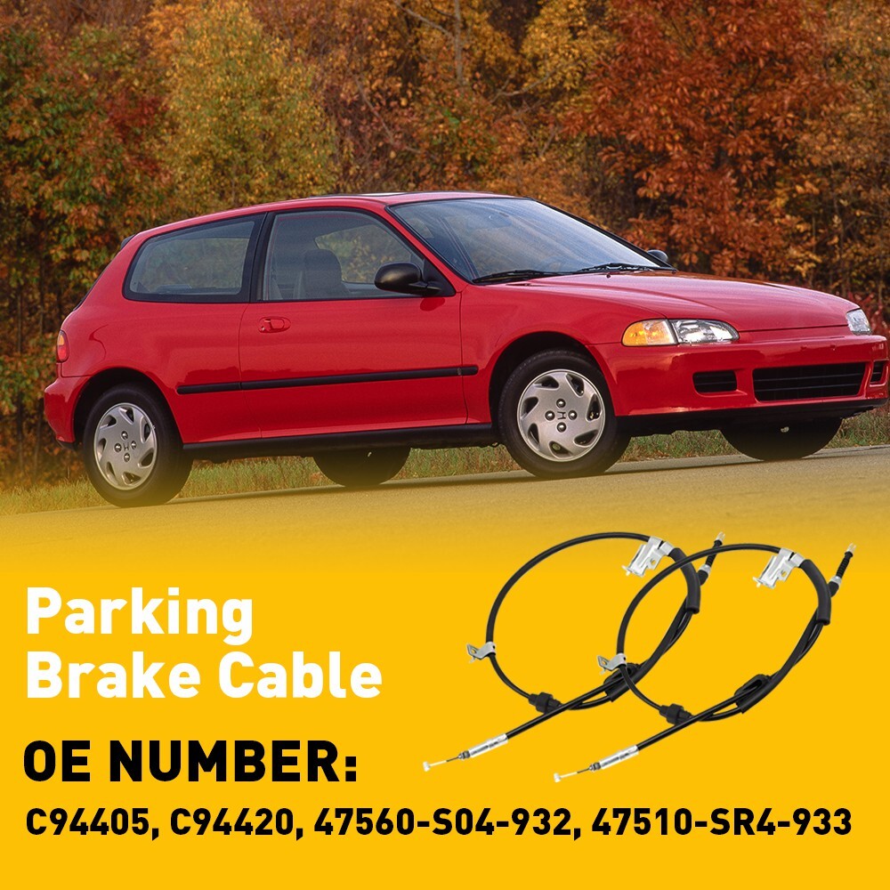 For 1994-1998 Acura Integra 1992-2000 Honda Civic Rear Parking Brake Cable E