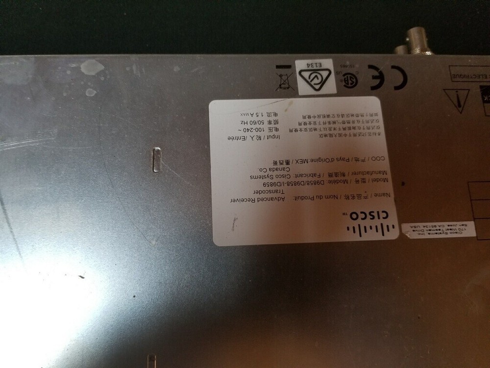 Cisco D9859 Advanced Transcoder Satellite Receiver SD HD