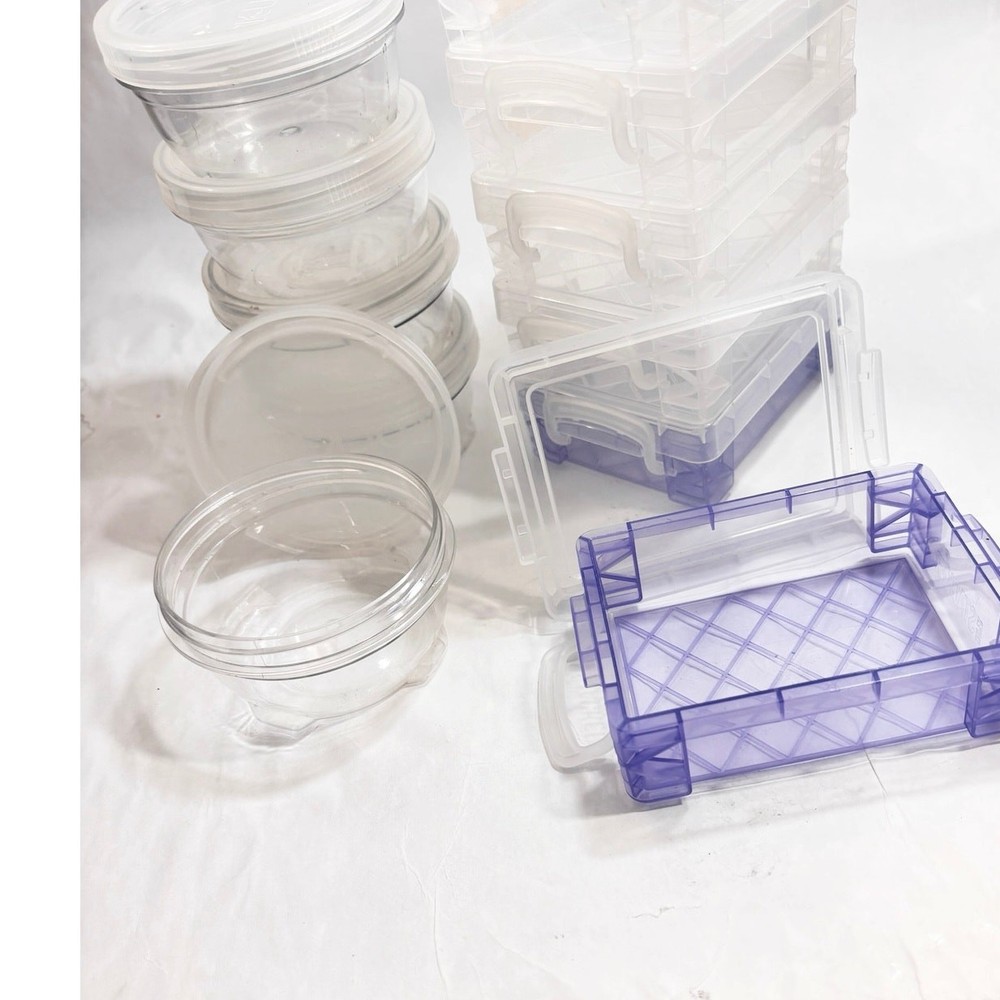 12 Stacking Storage empty Craft boxes for beads knick knacks crafting supplies