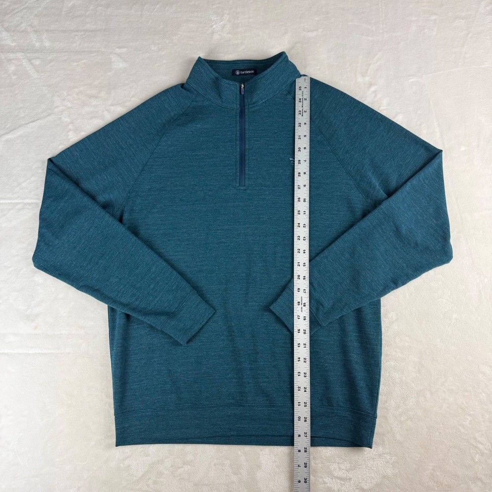 Turtleson 1/4 Zip Pullover Mens Size M Teal Heathered Performance Golf Swish