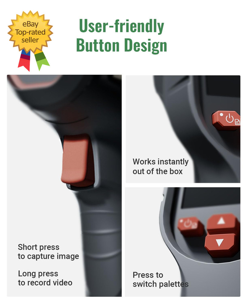 Thermal Imaging Camera 240x240 Super Resolution Laser Pointer 25Hz 11h Runtime