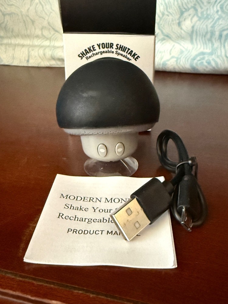 Shake Your Shiitake Rechargeable Bluetooth Mini Speaker - Modern Monkey -Black