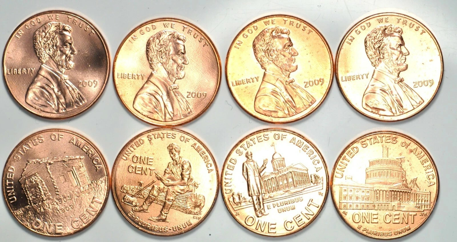 2009 P & D Lincoln Cent Complete 8 coin set Uncirculated