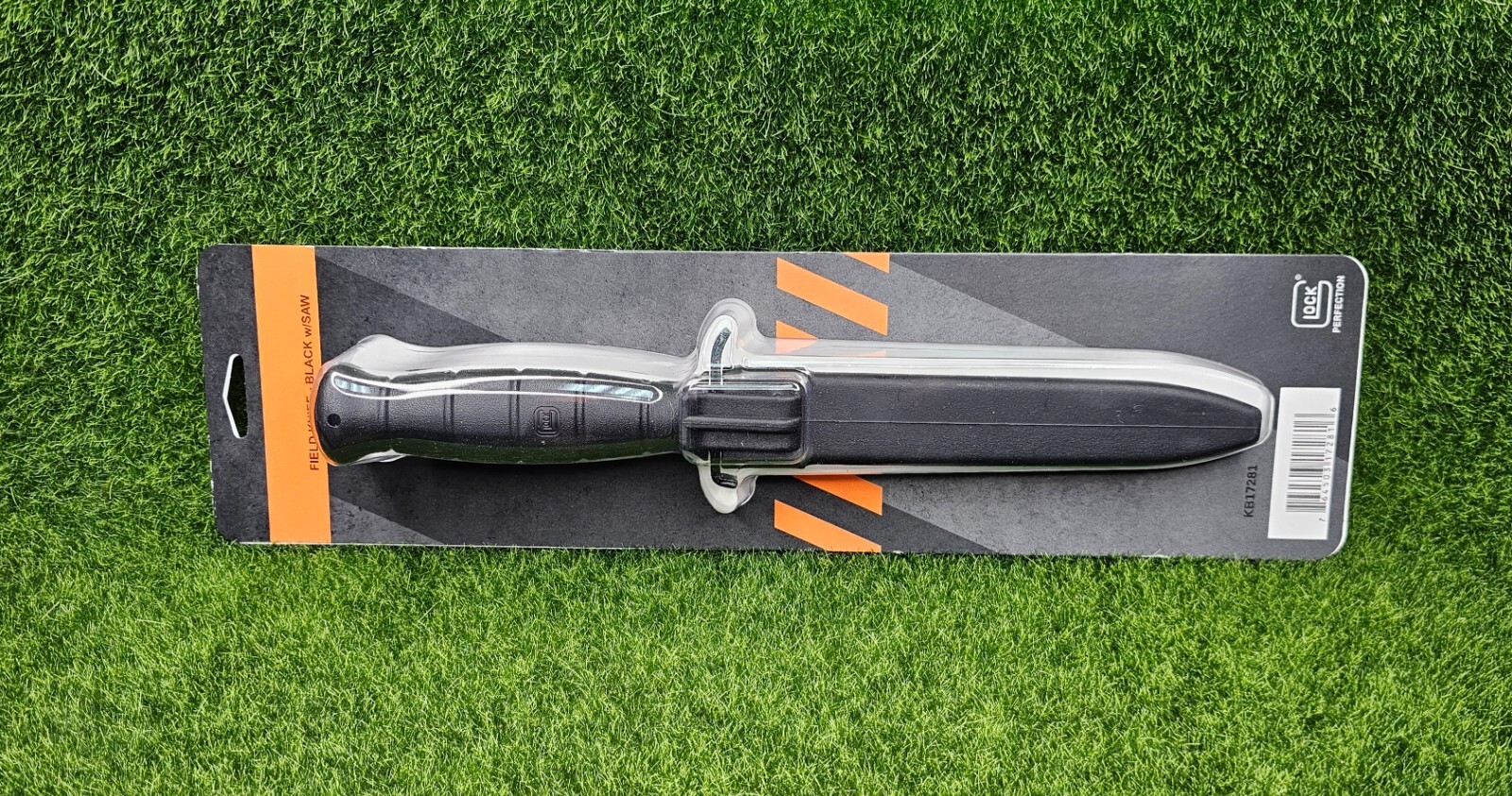 GLOCK Field Fixed Blade Survival Knife w/ Saw & Sheath, Black - KB17281