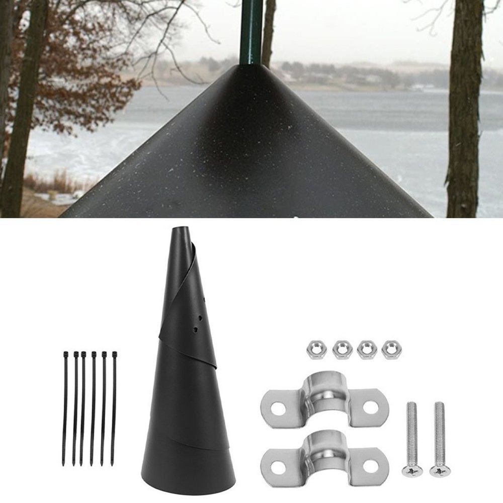 Plastic Squirrel Baffle for Bird Feeder Pole 16 inch Wraparound Design