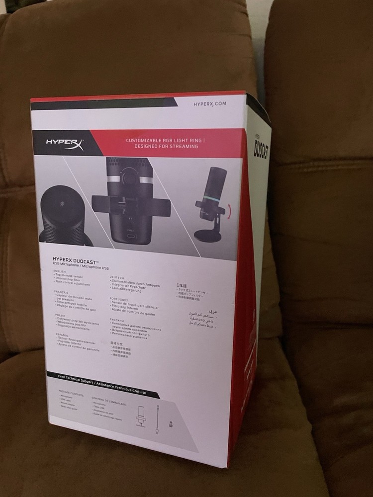 HyperX DuoCast RGB USB Condenser Microphone PC PS5 Mac Stream Gaming