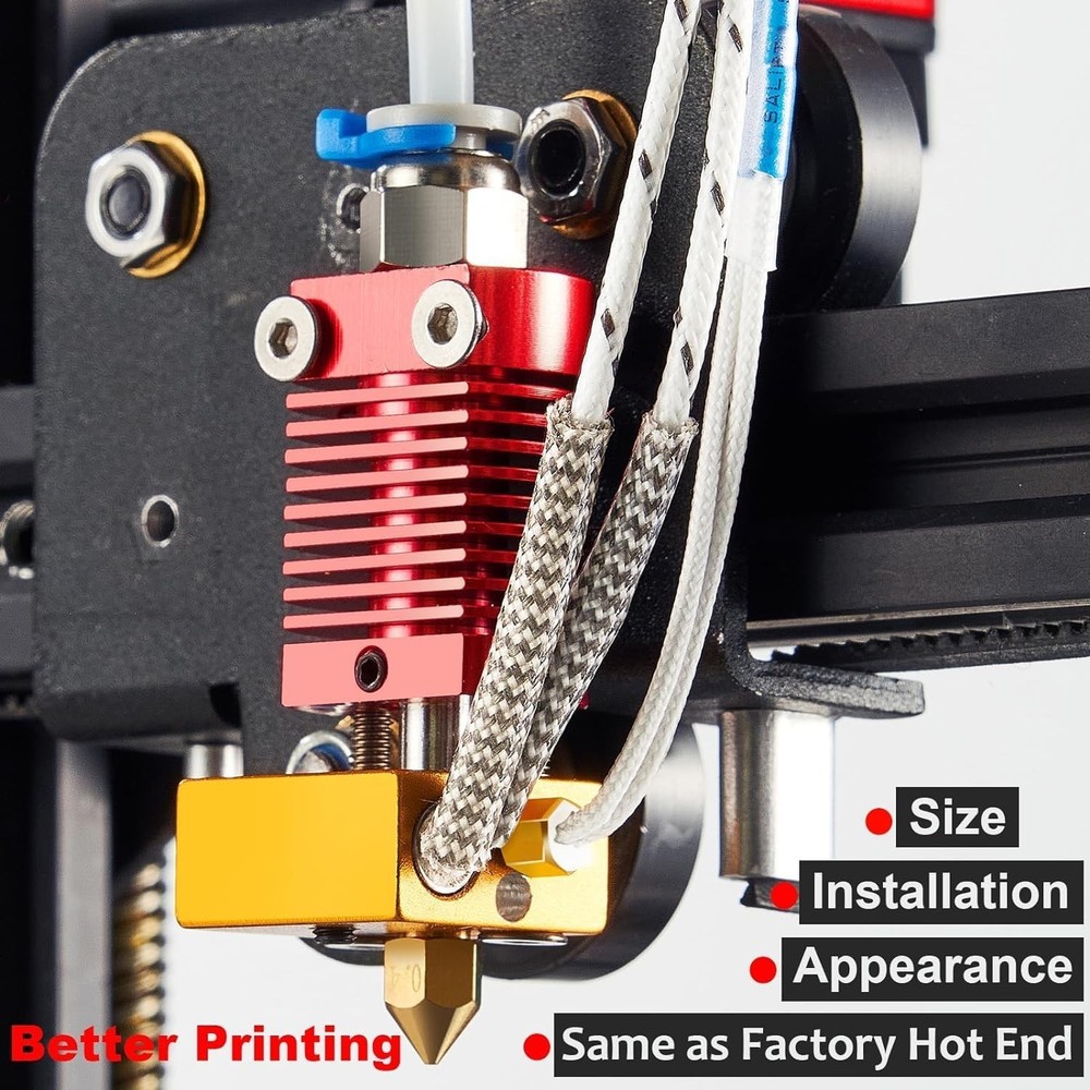 5Aplusreprap Ender 3 Hotend Upgrade: M3 Stud Thermistor,Fast Replaced, Compatibl