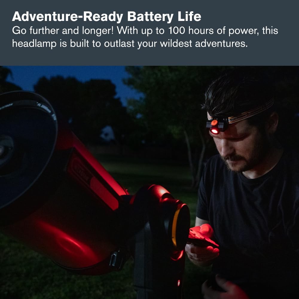 Celestron – Night Vision Headlamp – Multiple Light Modes – Includes SOS Setti...