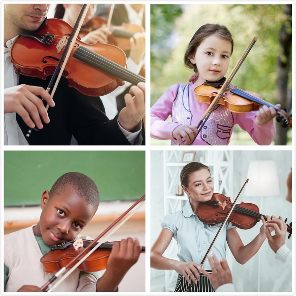 Fansjoy Violin Strings Full Set(G-D-A-E), Universal Steel Strings for 4/4 3/4 Si