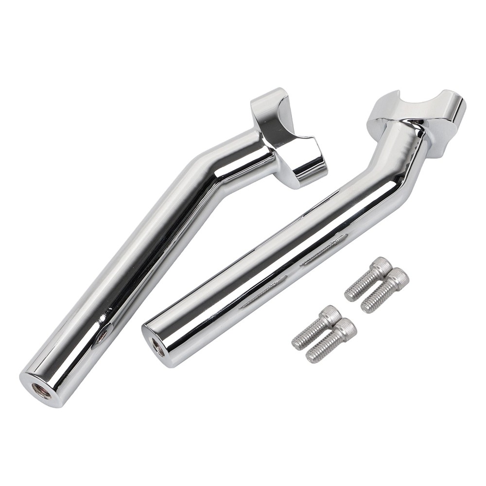 Chrome CNC 8 1/2" Pullback Handlebar Risers For Harley Dyna Fat Street Bob FXDB
