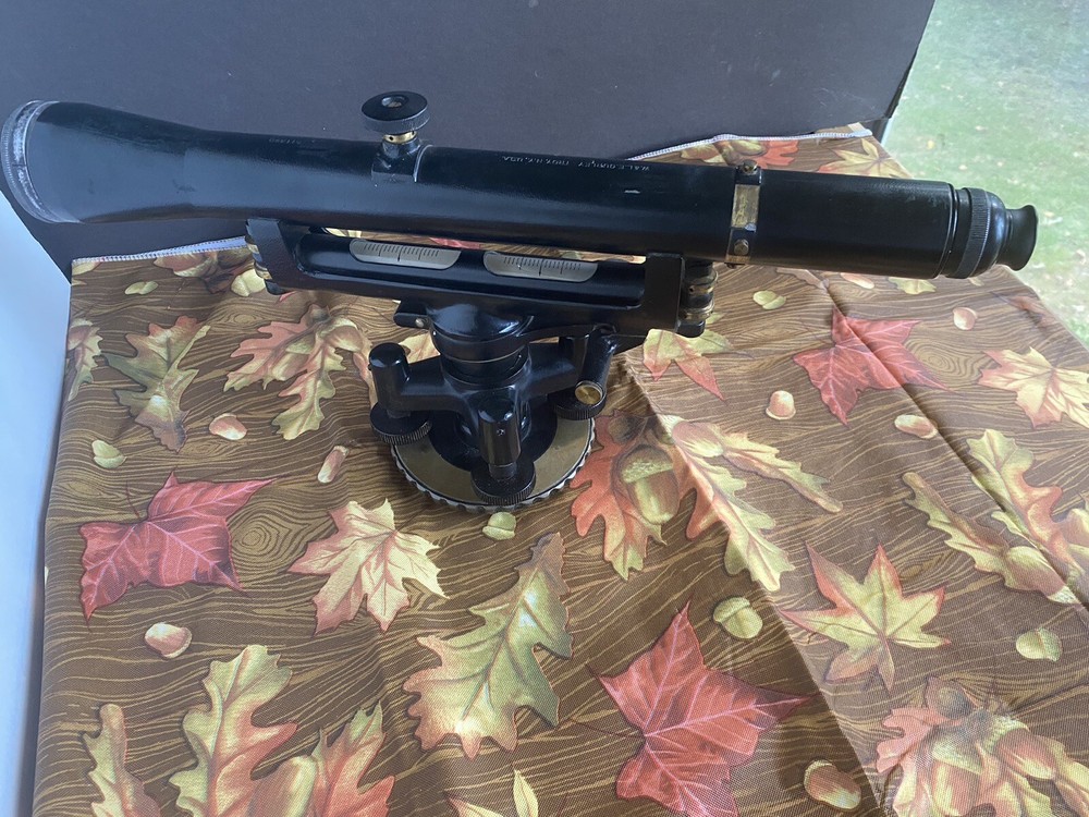 Vintage W. & L.E. Gurley Surveyors Level Transit, Scope With Case, Box