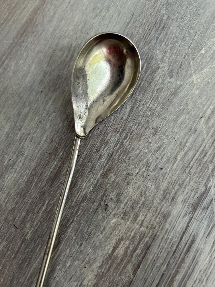 Vintage Red Bakelite Handle Long Spoon