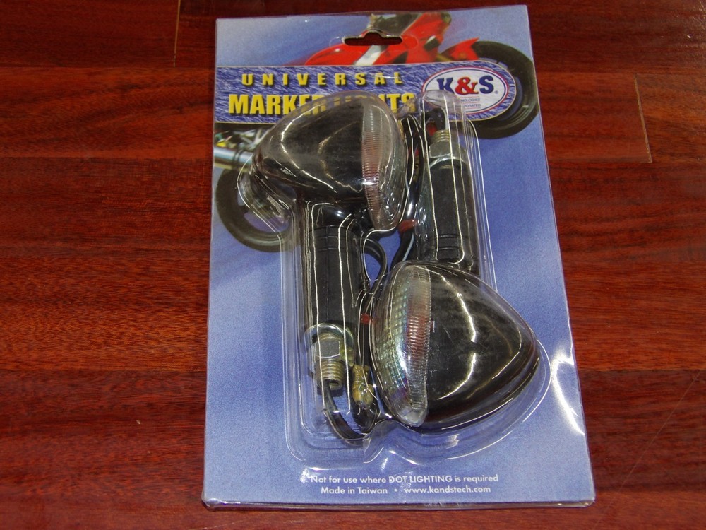 K & S Universal black Marker Lights Rainbow Single Filament 1.5" Flex Stem