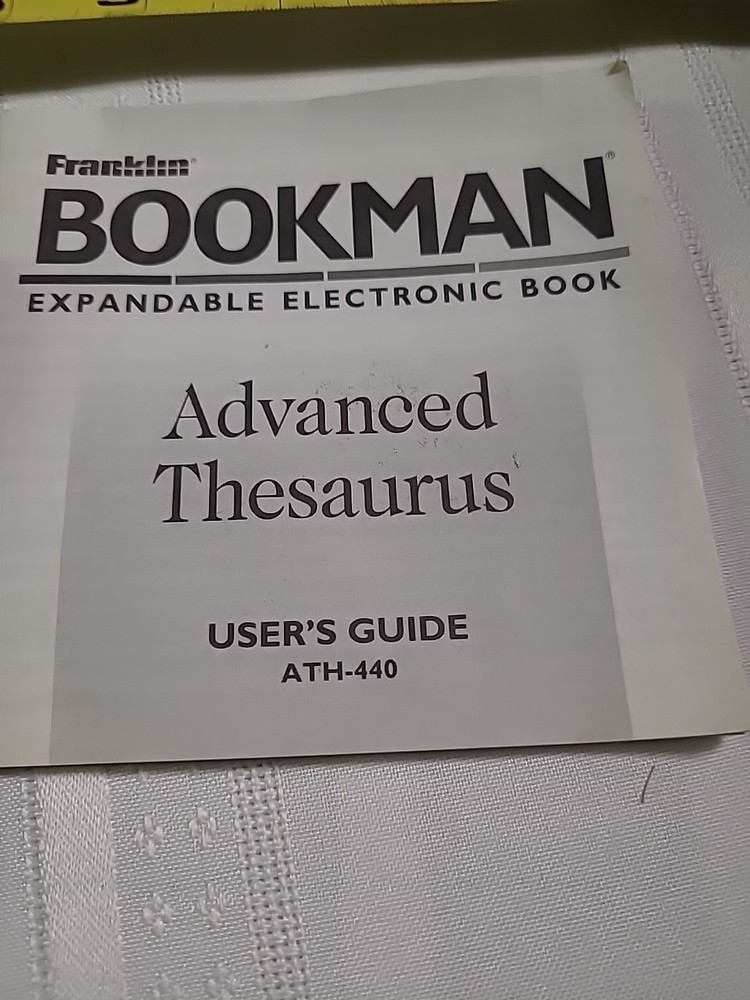 Vtg. Franklin Bookman Computer Spelling Ace (Bin C)