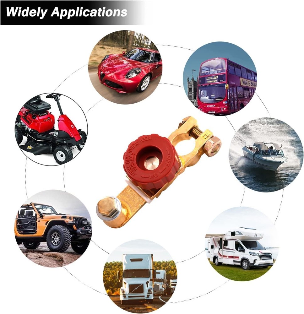 Top Post Battery Disconnect Switch - Quick Cut Off Red