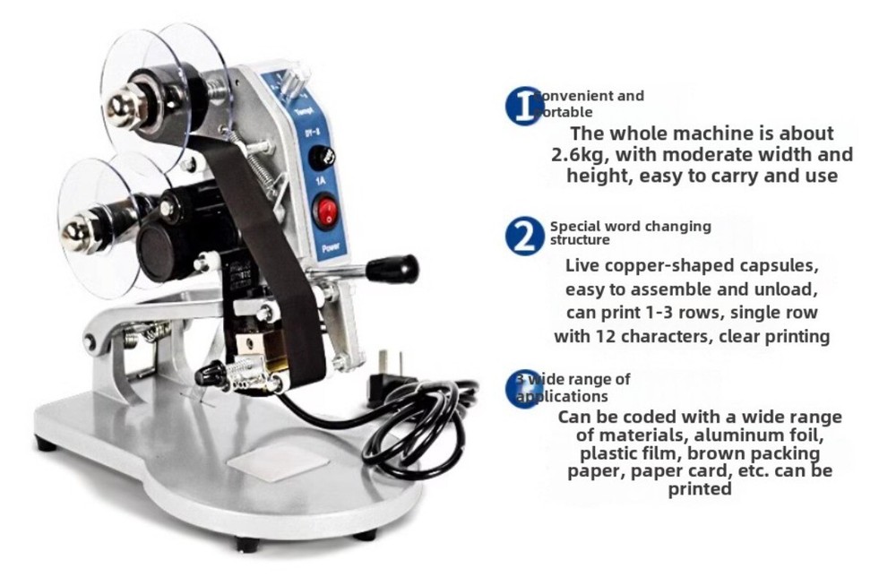 Hand-operated DY8 Aluminium Foil Plastic Bag Self-adhesive Coding Machine