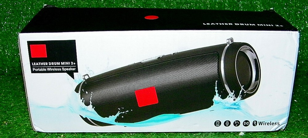 Leather Drum Mini 2+ Portable Wireless Speaker Red New