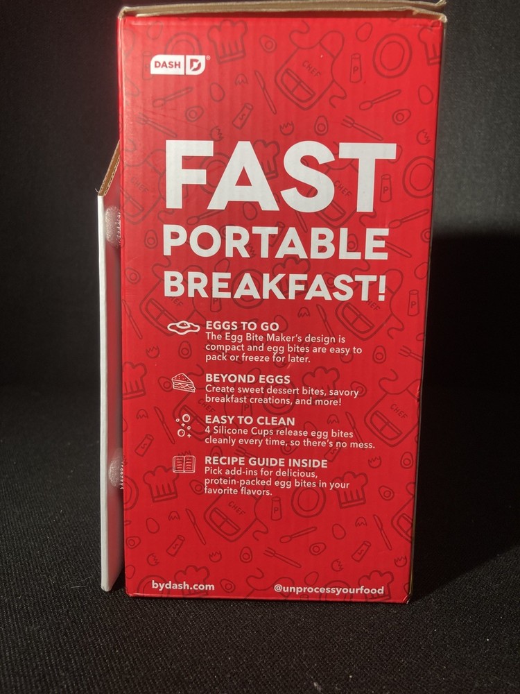 Egg Bite Maker By Dash, Open Box, Red, 420 W, Makes 4 Egg Bites