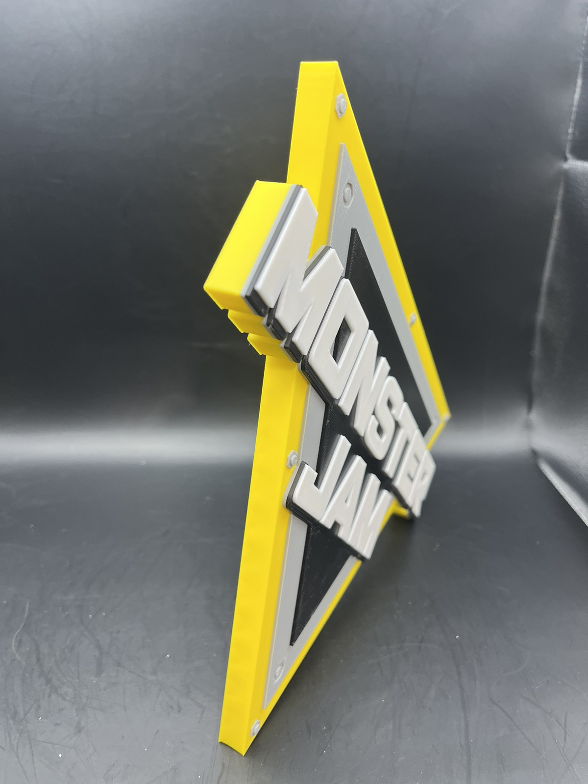 Monster Jam Logo Sign Display | 3D Wall Desk Shelf Art