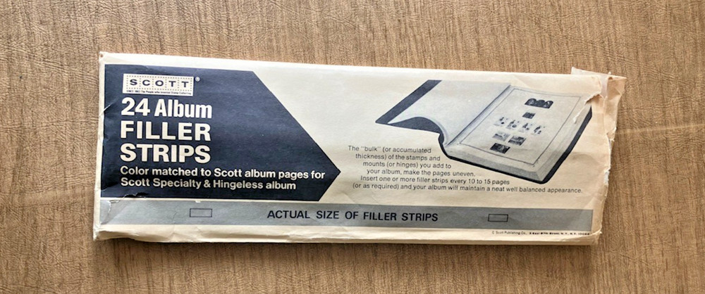 Package of Scott Filler Strips for 2 Square Post Collector Albums