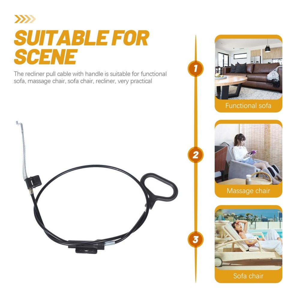 Universal Recliner Cable Replacement With Lever Handle For Sofa Chair Use